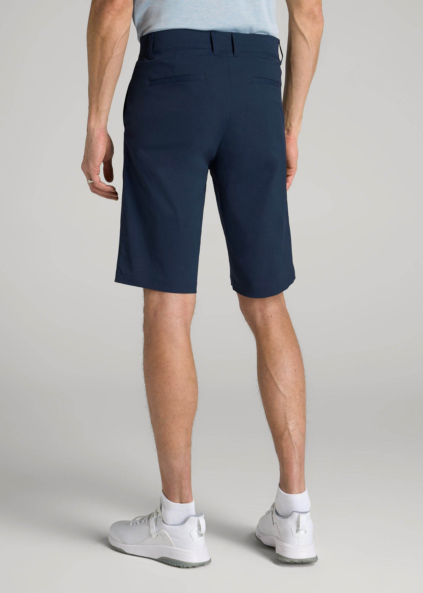 Traveler Chino Shorts for Tall Men in Marine Navy