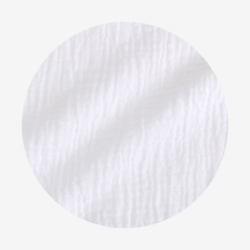 White Cotton Crinkle Ruffled Shorts