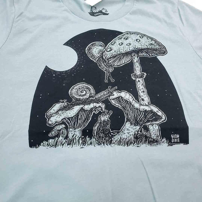 Adult Crew Neck - Full Moon Buffet Dusty Blue Tee (S - 2X) by Slow Loris