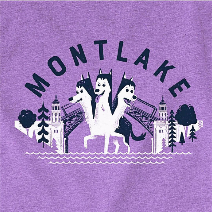 Adult Crew Neck - Montlake Bridge Heather Purple Tee (XS - XL) by Factory 43