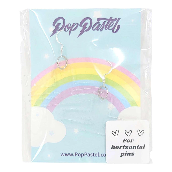 Earrings - Horizontal Clear-Ings Enamel Pin Earring Converters by Pop Pastel