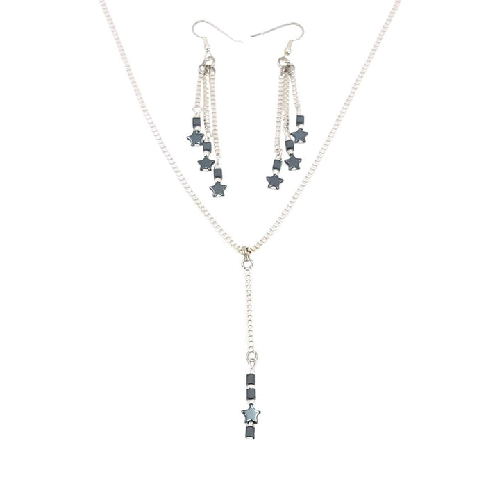 Earrings - Tiny Star Cascade Drops (Hematite) by Tiny Aloha
