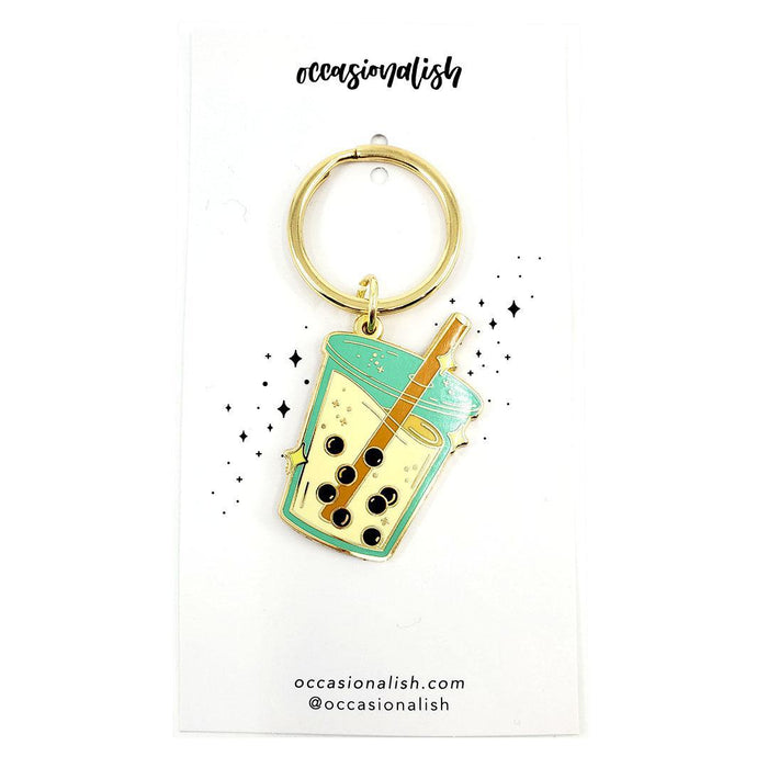 Enamel Keychain - Boba Milk Tea by Occasionalish