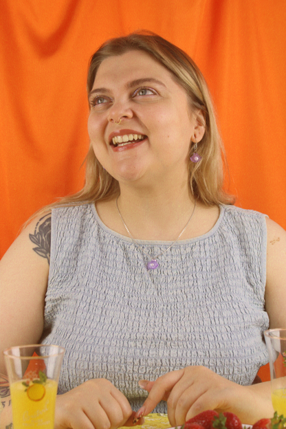 What The Shelly Necklace - Purple
