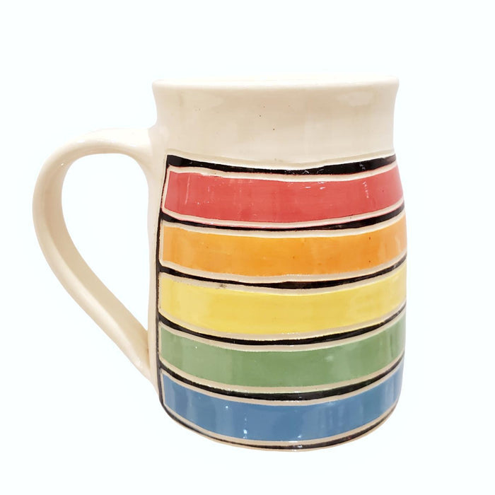 12oz Mug - Rainbow Stripes by Susan Stone Design