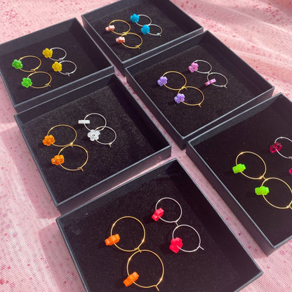 Twister Flower Power Hoop Earring Set