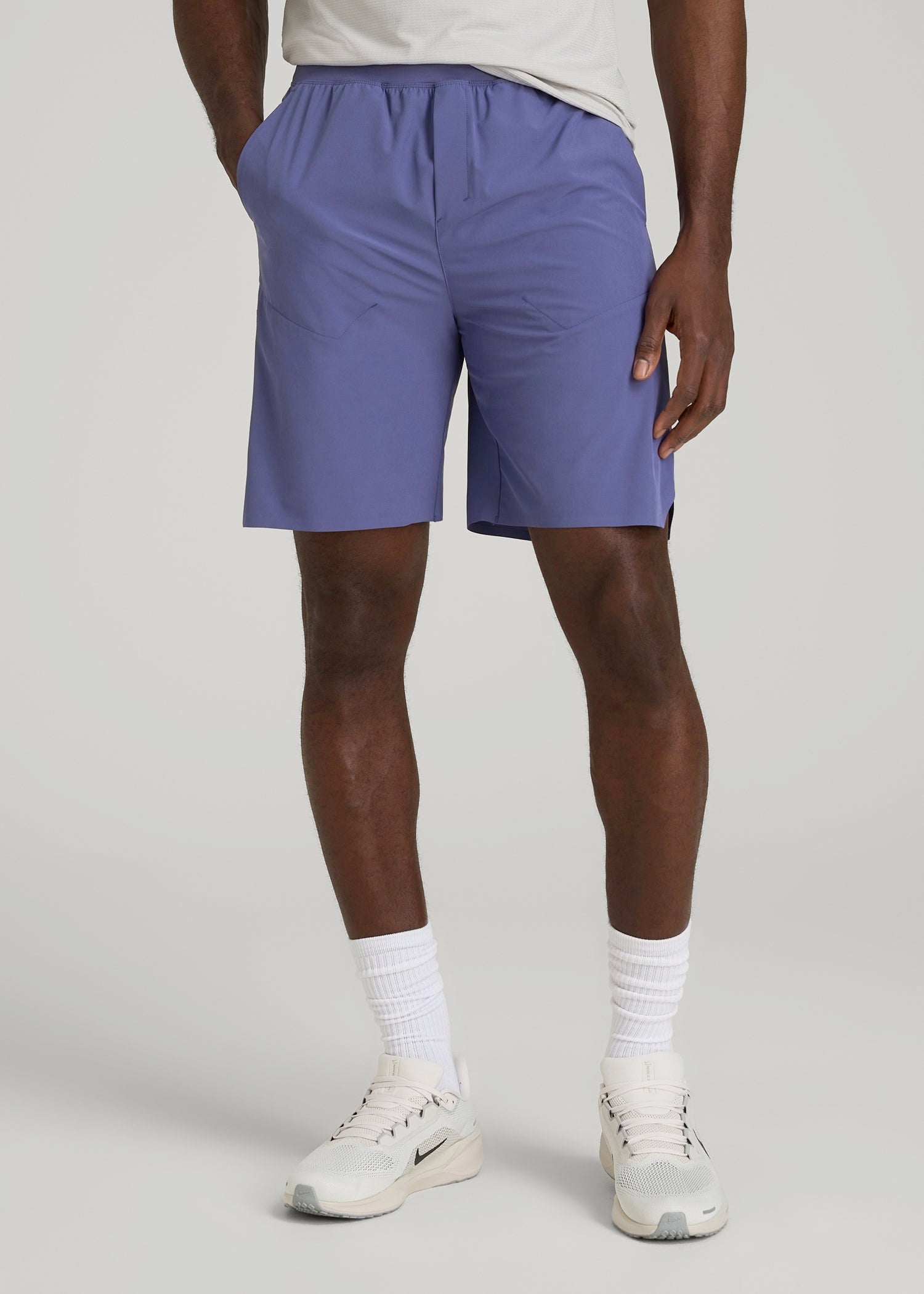 2-in-1 Featherweight Running Short for Tall Men in Future Dusk