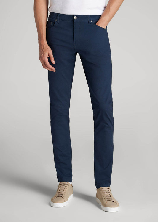 Carman TAPERED Fit Five Pocket Pants for Tall Men in Marine Navy