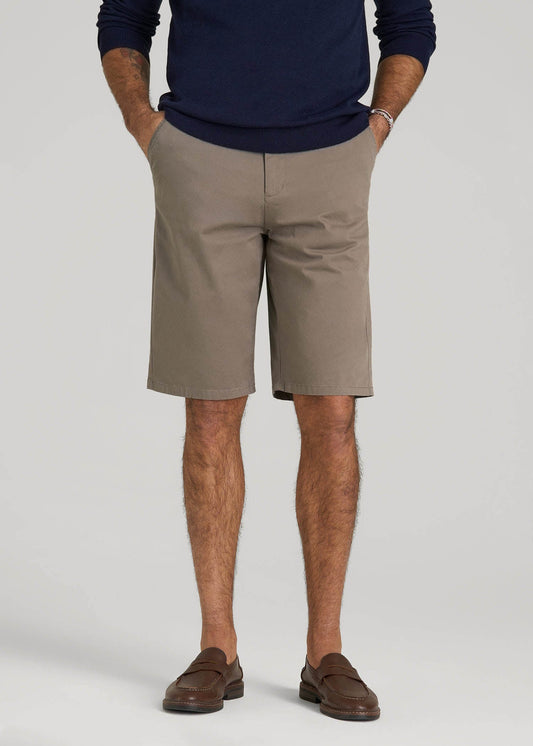 Chino Shorts for Tall Men in Dark Sand