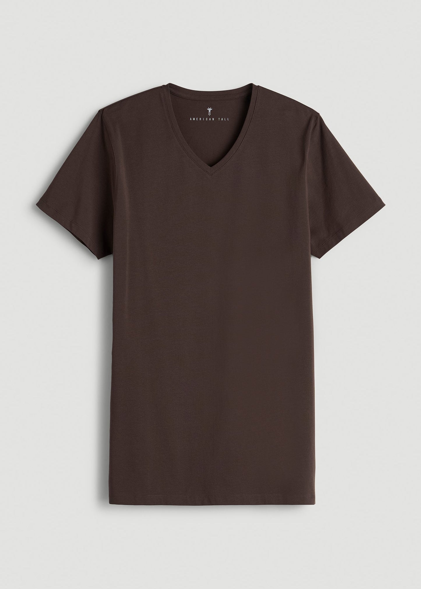 The Essential Modern Fit V-Neck Tee for Tall Men in Espresso