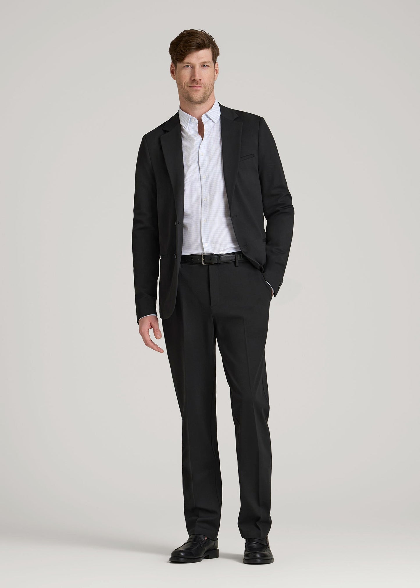 Flex Tech Suit Pants for Tall Men in Black