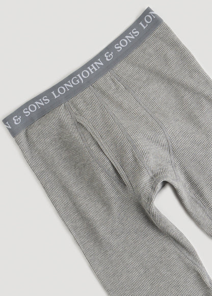 LJ&S Long Thermal Underwear for Tall Men in Grey Mix - Bottoms for Tall Men