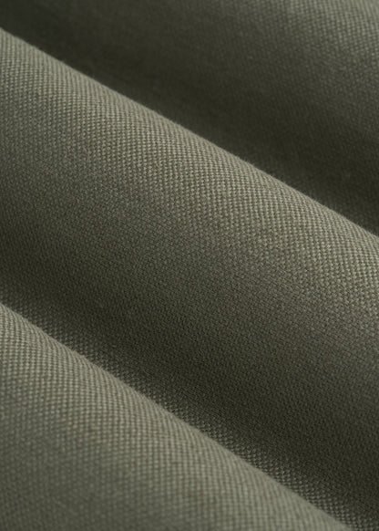 Stretch Cotton Linen Blend Pull-On Pants for Tall Men in Olive
