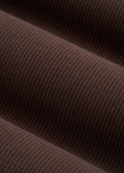 Micro Waffle Polo for Tall Men in Espresso