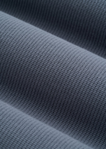 Micro Waffle Short for Tall Men in Grey Blue