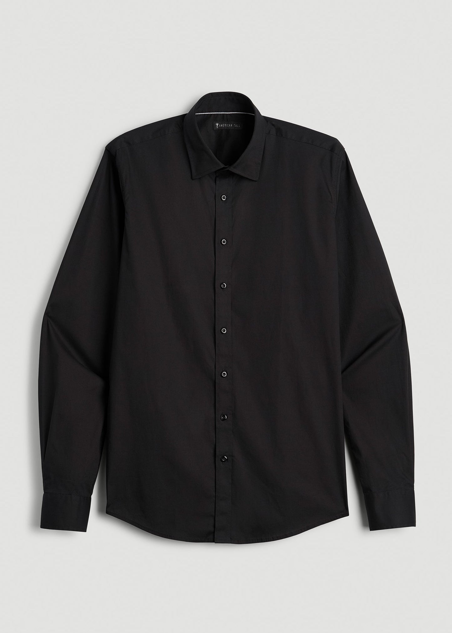 Oskar Easy Care Dress Shirt for Tall Men in Black
