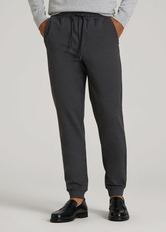 Flex Ponte Jogger for Tall Men in Dark Charcoal Heather
