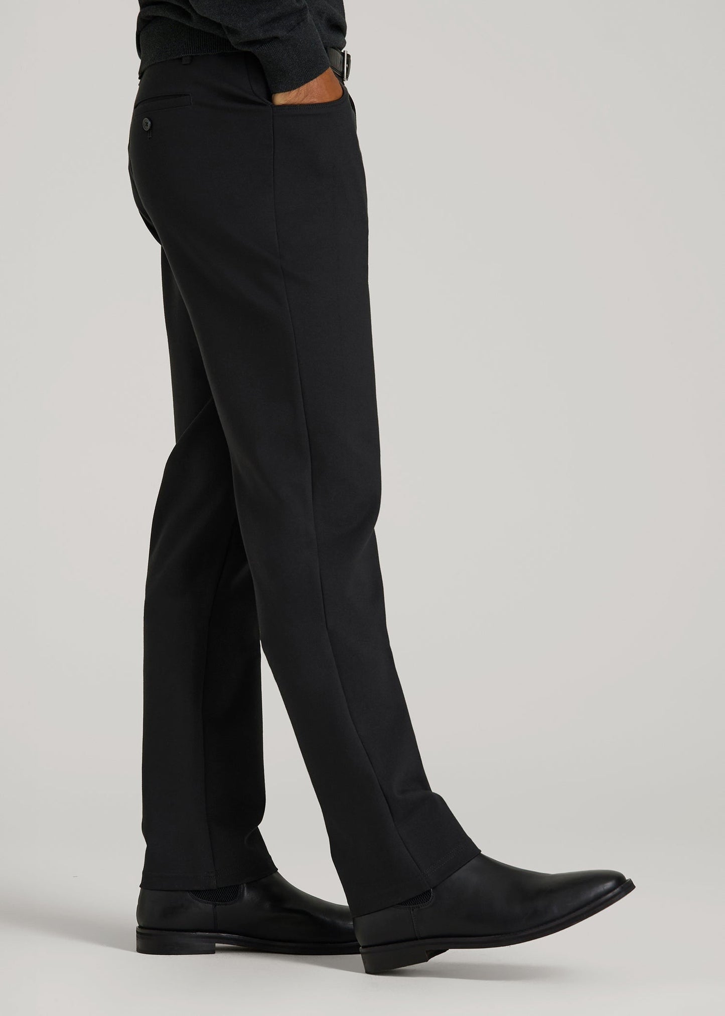 Flex Ponte Pants for Tall Men in Black