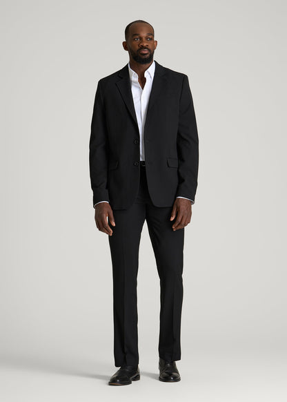 Suit Separates Pants for Tall Men in Deep Black