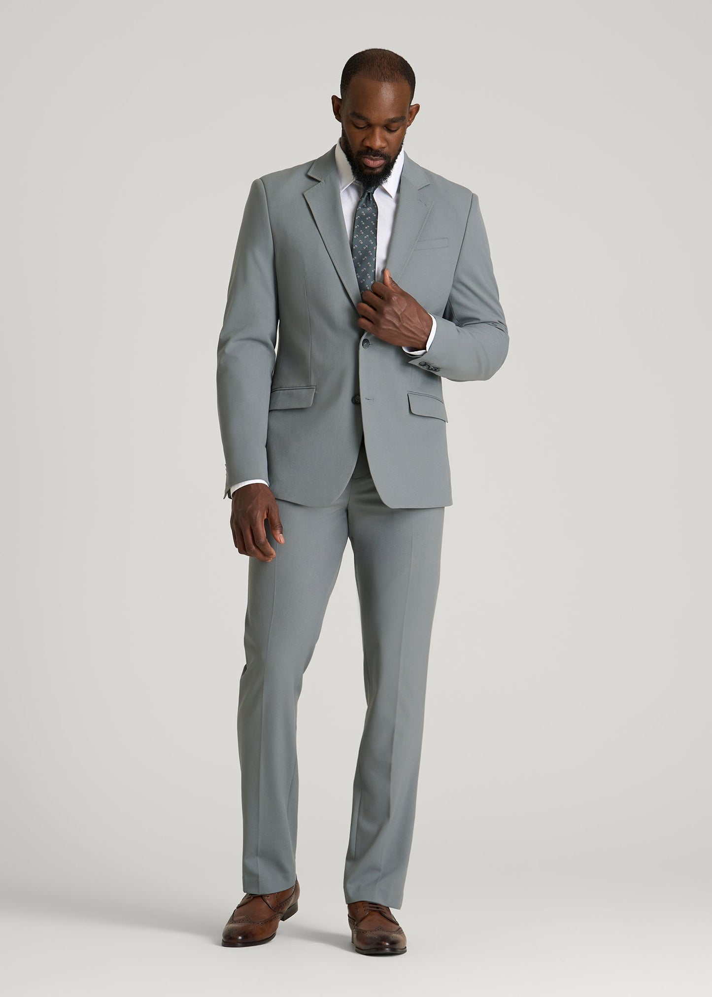 Suit Separates Pants for Tall Men in Stark Grey