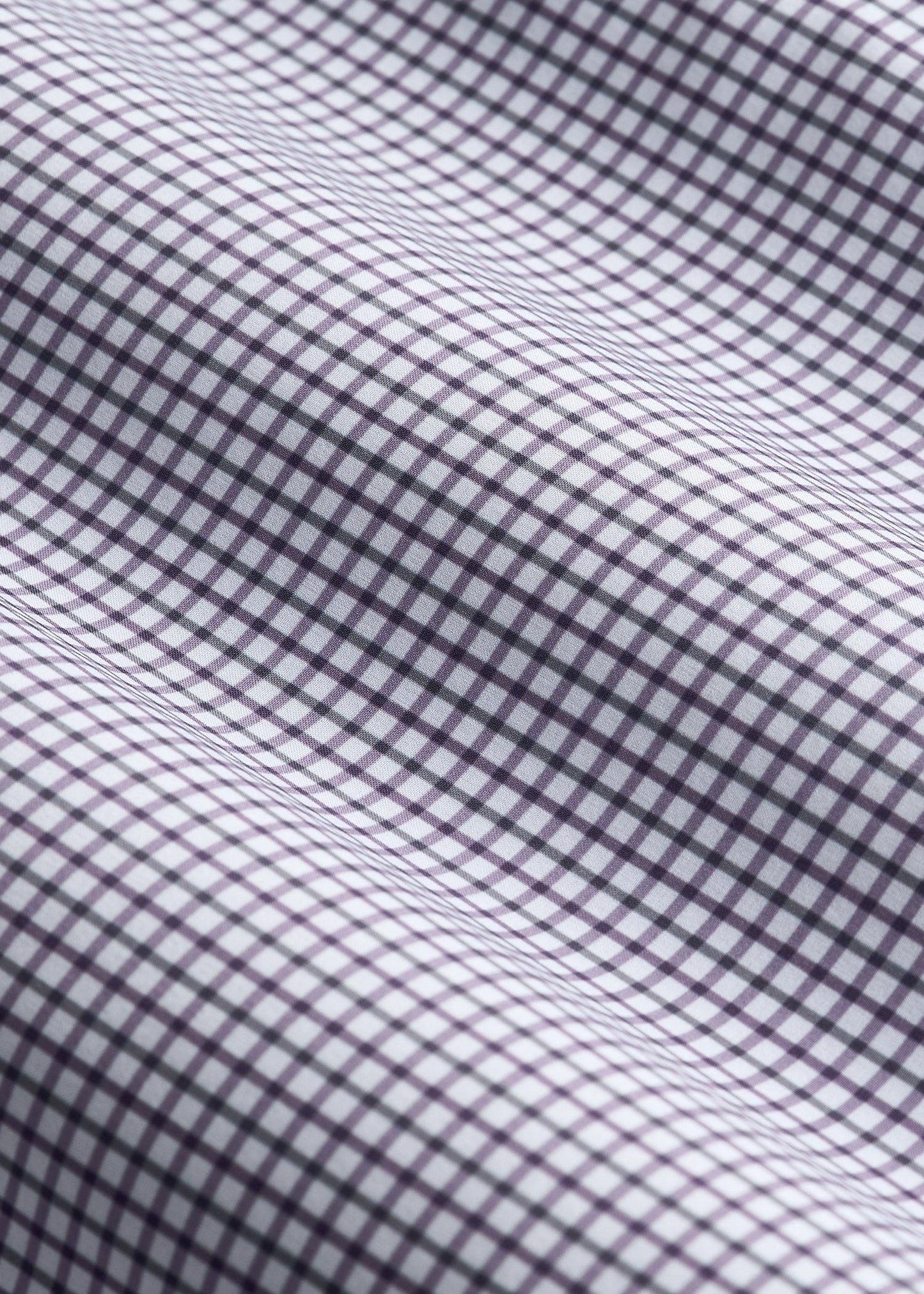 Traveler Stretch Dress Shirt in Plum and Black Grid