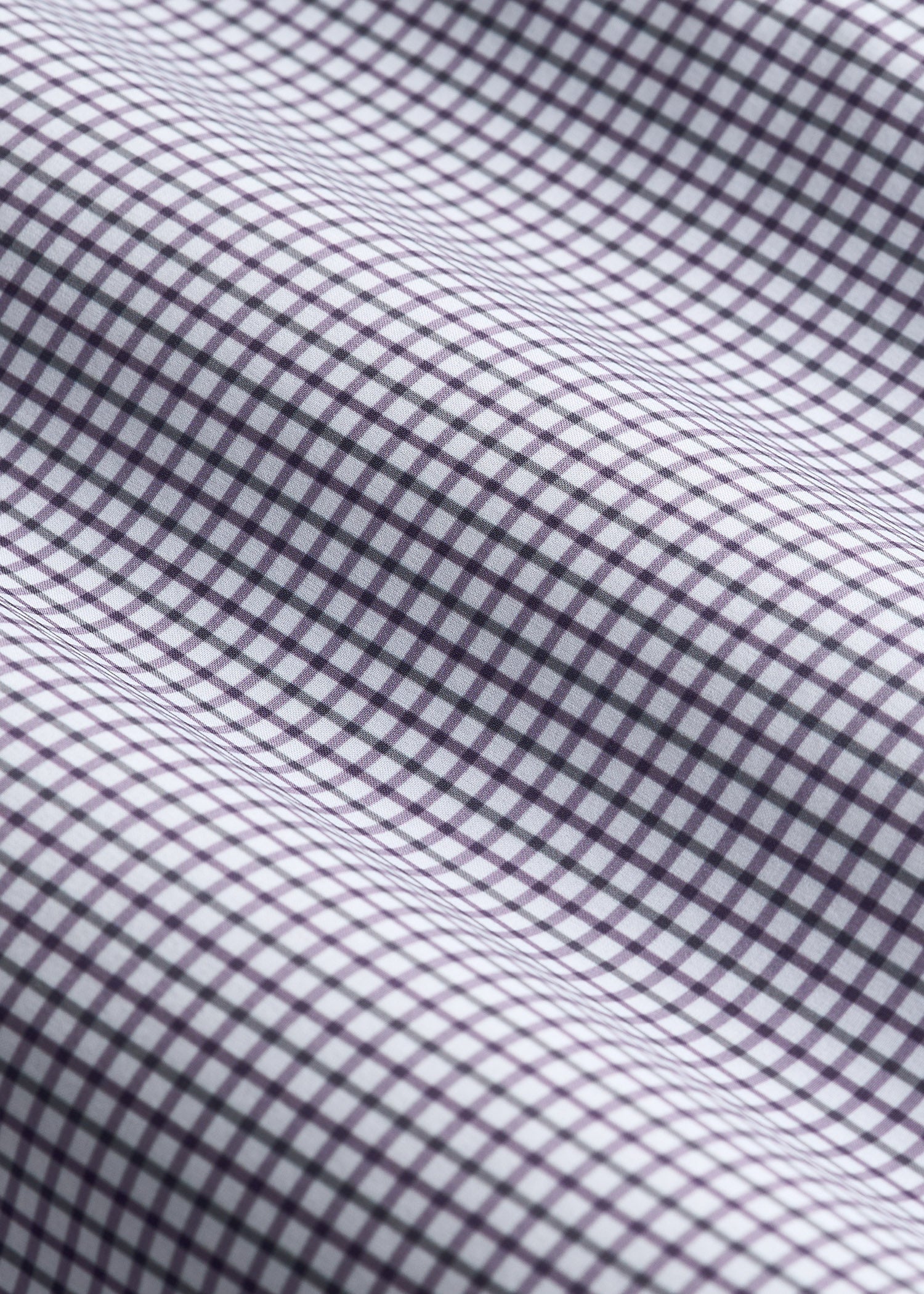 Traveler Stretch Dress Shirt in Plum and Black Grid