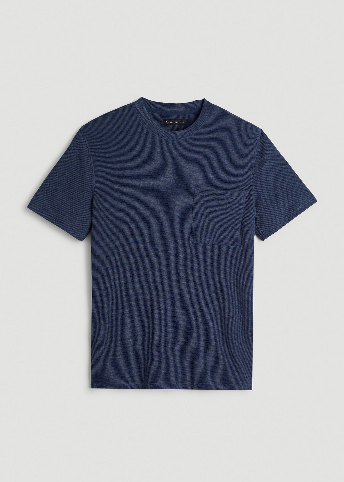 Waffle Lounge Top for Tall Men in Navy Blue