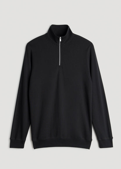 Wearever 2.0 French Terry Quarter-Zip Sweatshirt for Tall Men in Black