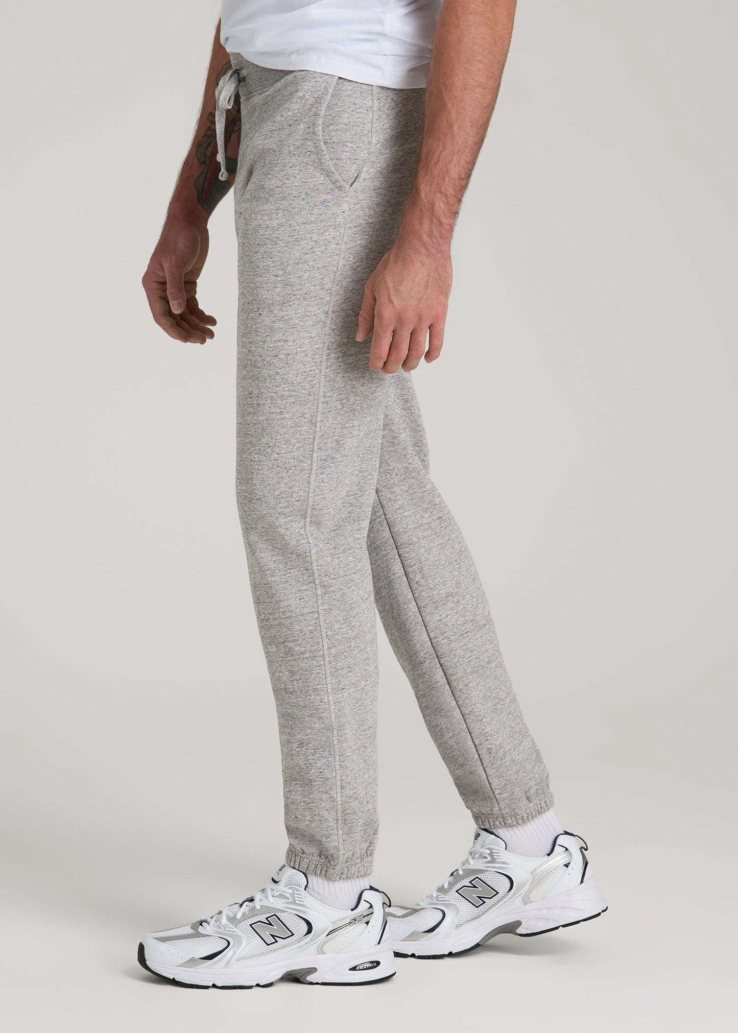 Wearever 2.0 Fleece Sweatpants for Tall Men in Heathered Grey