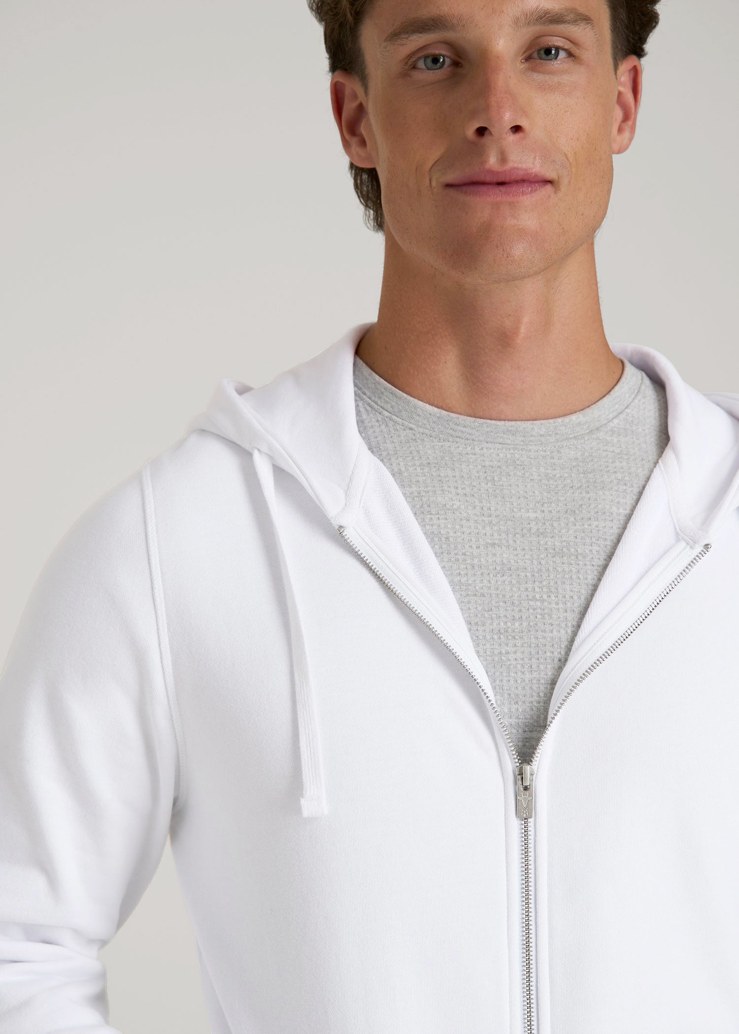 Wearever 2.0 French Terry Full-Zip Hoodie for Tall Men in White