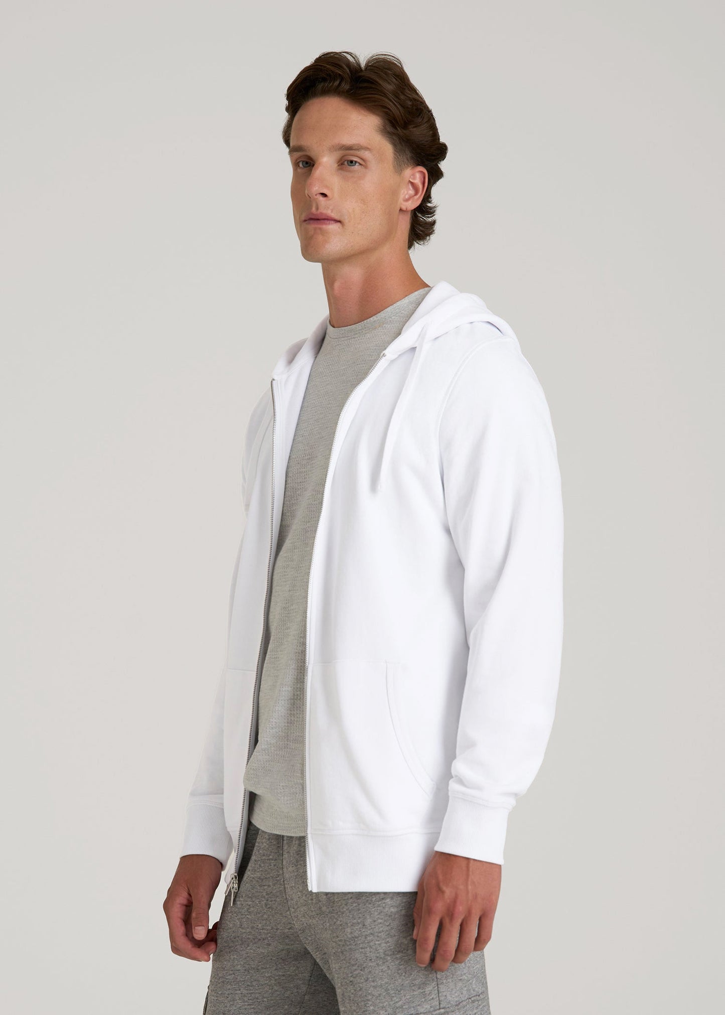 Wearever 2.0 French Terry Full-Zip Hoodie for Tall Men in White