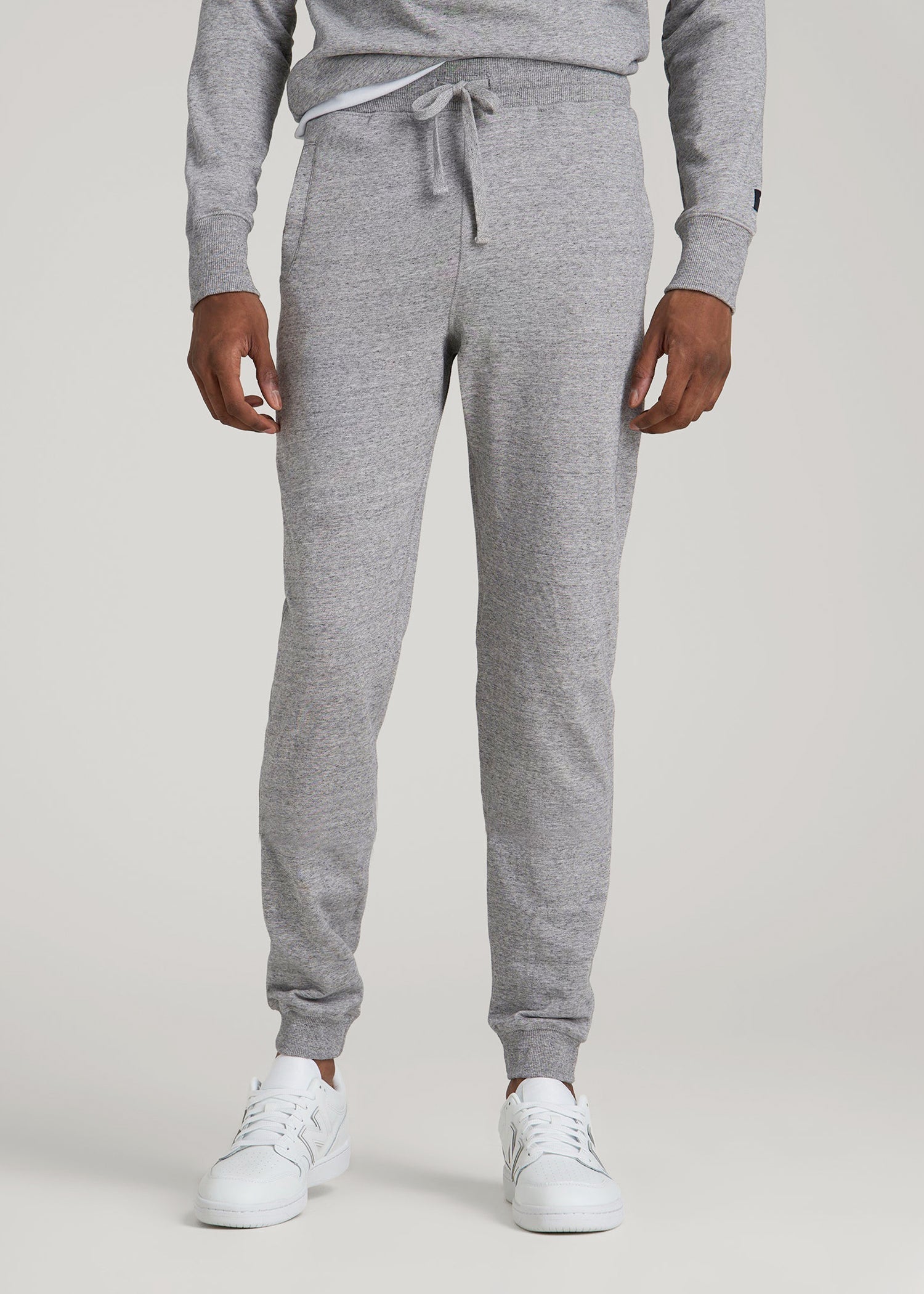 Wearever 2.0 French Terry Joggers for Tall Men in Heathered Grey