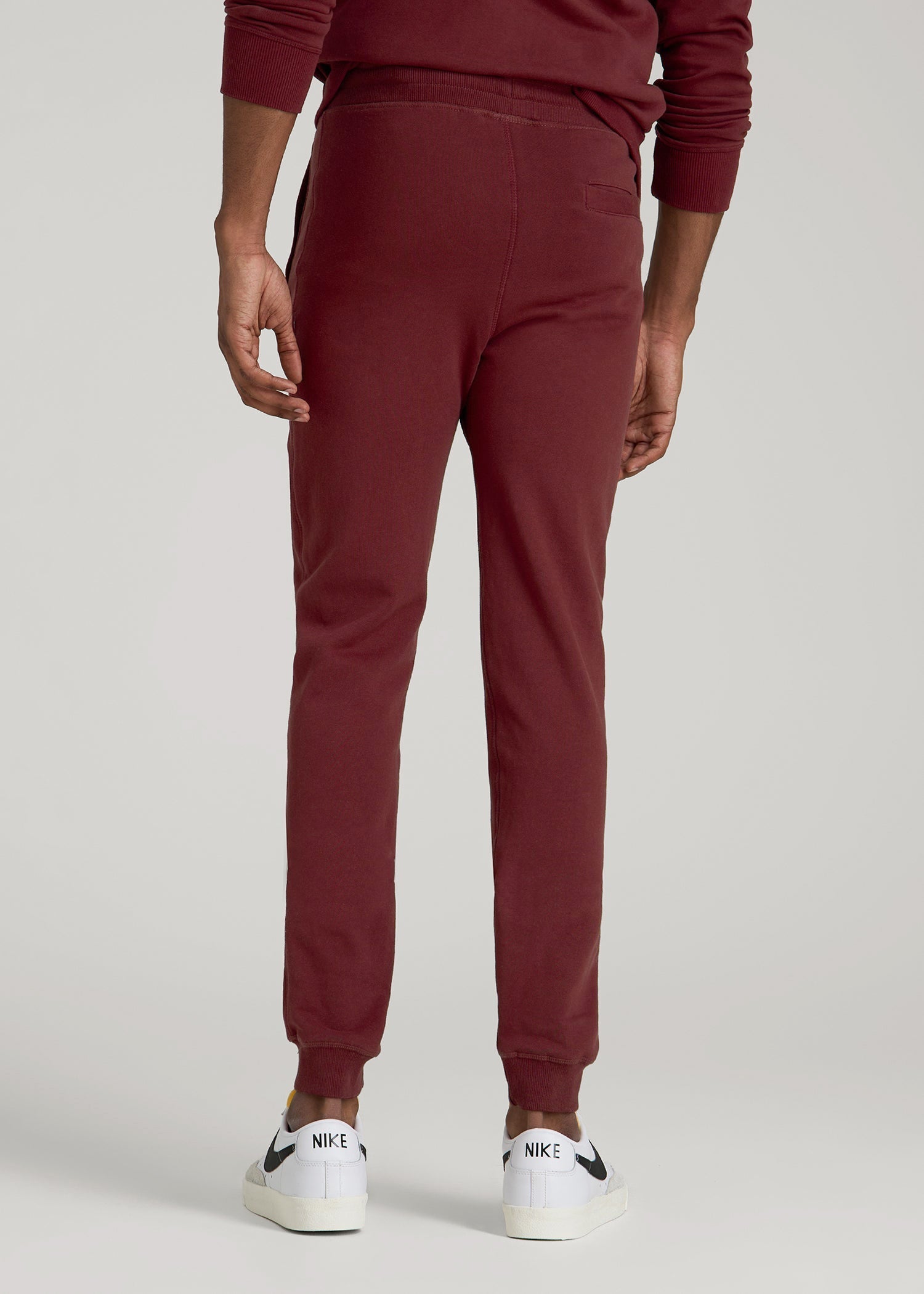 Wearever 2.0 French Terry Joggers for Tall Men in Red Ochre