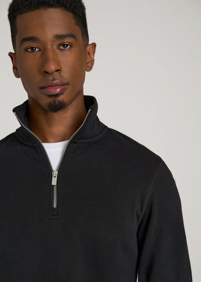 Wearever 2.0 French Terry Quarter-Zip Sweatshirt for Tall Men in Black