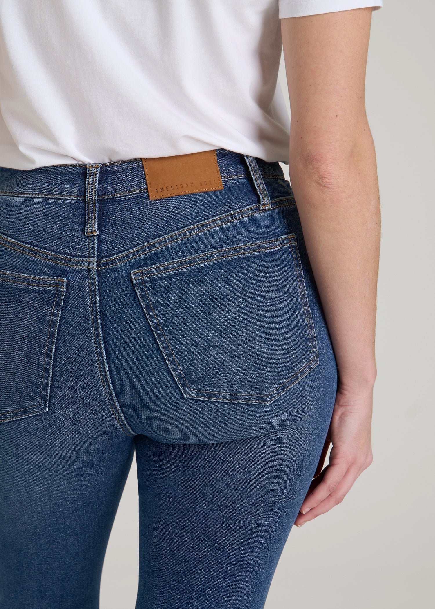 Chloe High Rise Flare Jeans for Tall Women in Stellar Blue Wash