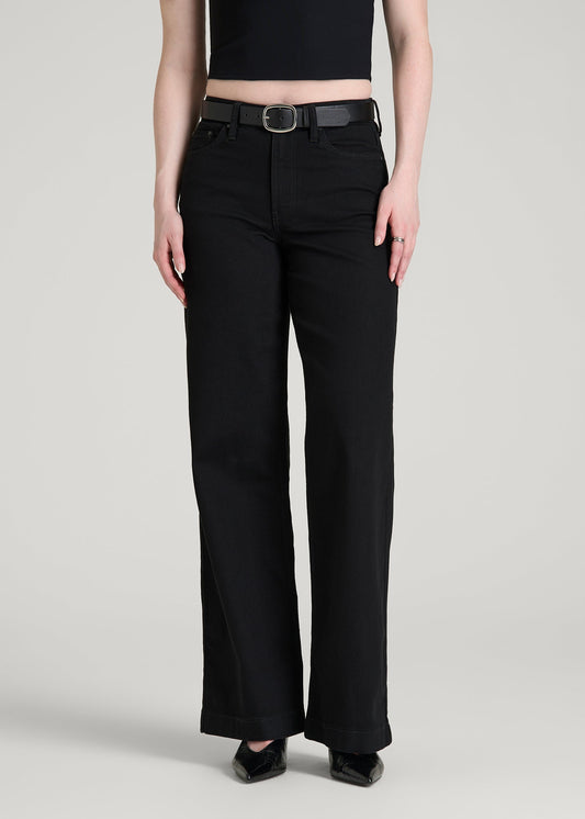 Luna High-Rise Wide-Leg Jeans for Tall Women in Optimum Black