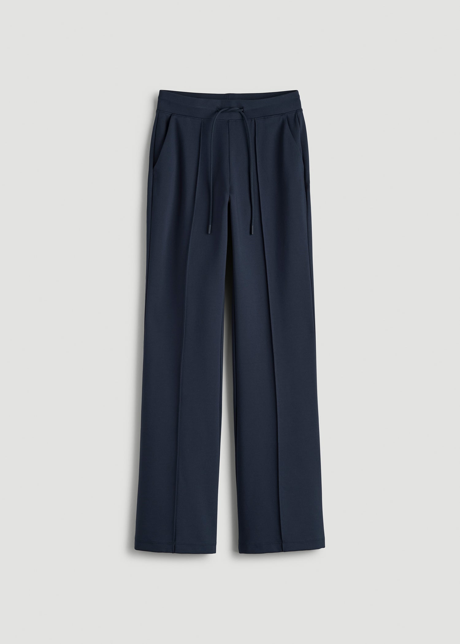 Flex Ponte Flare Pants with Drawcord for Tall Women in Navy