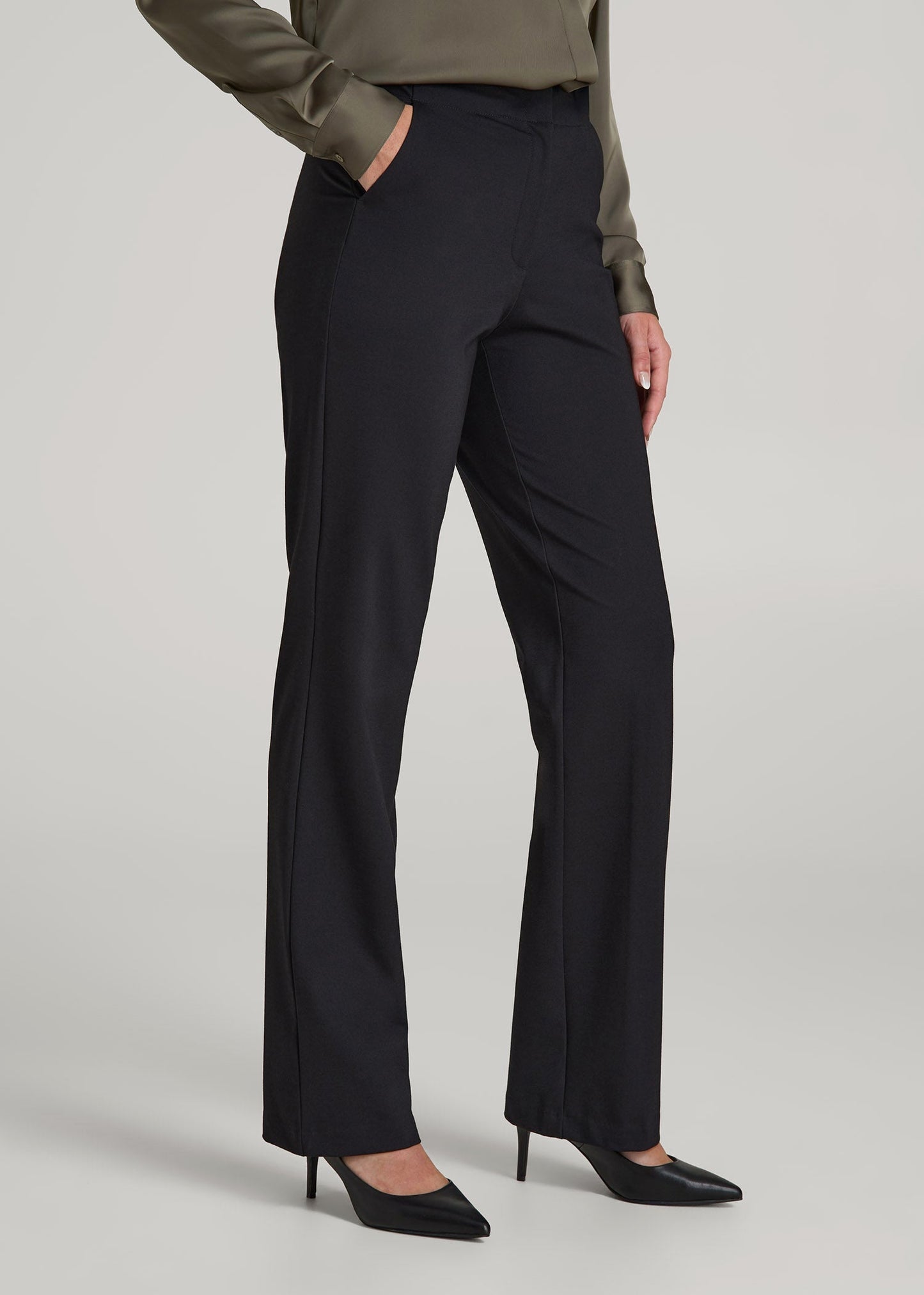 Freedom Flex Straight Leg Dress Pants for Tall Women in Black