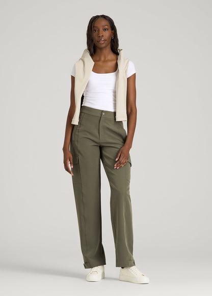 Traveler Cargo Pant for Tall Women in Olive
