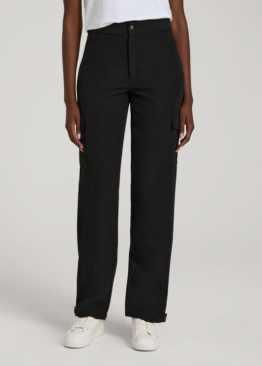 Traveler Cargo Pants for Tall Women in Black
