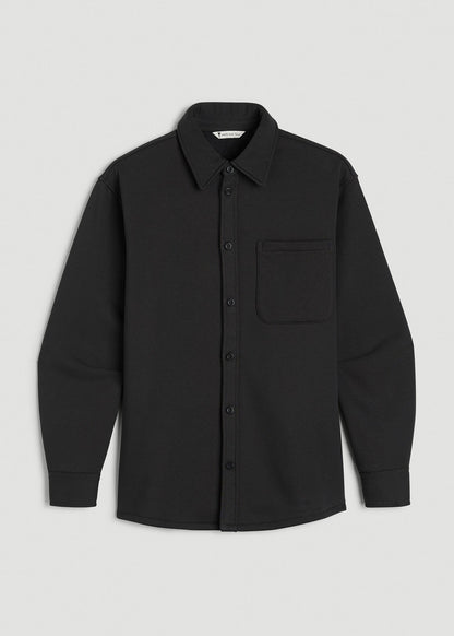 Wearever 2.0 Fleece Shacket for Tall Women in Graphite Black