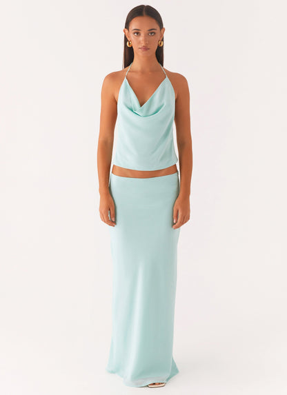 Another Life Halter Top - Pale Blue