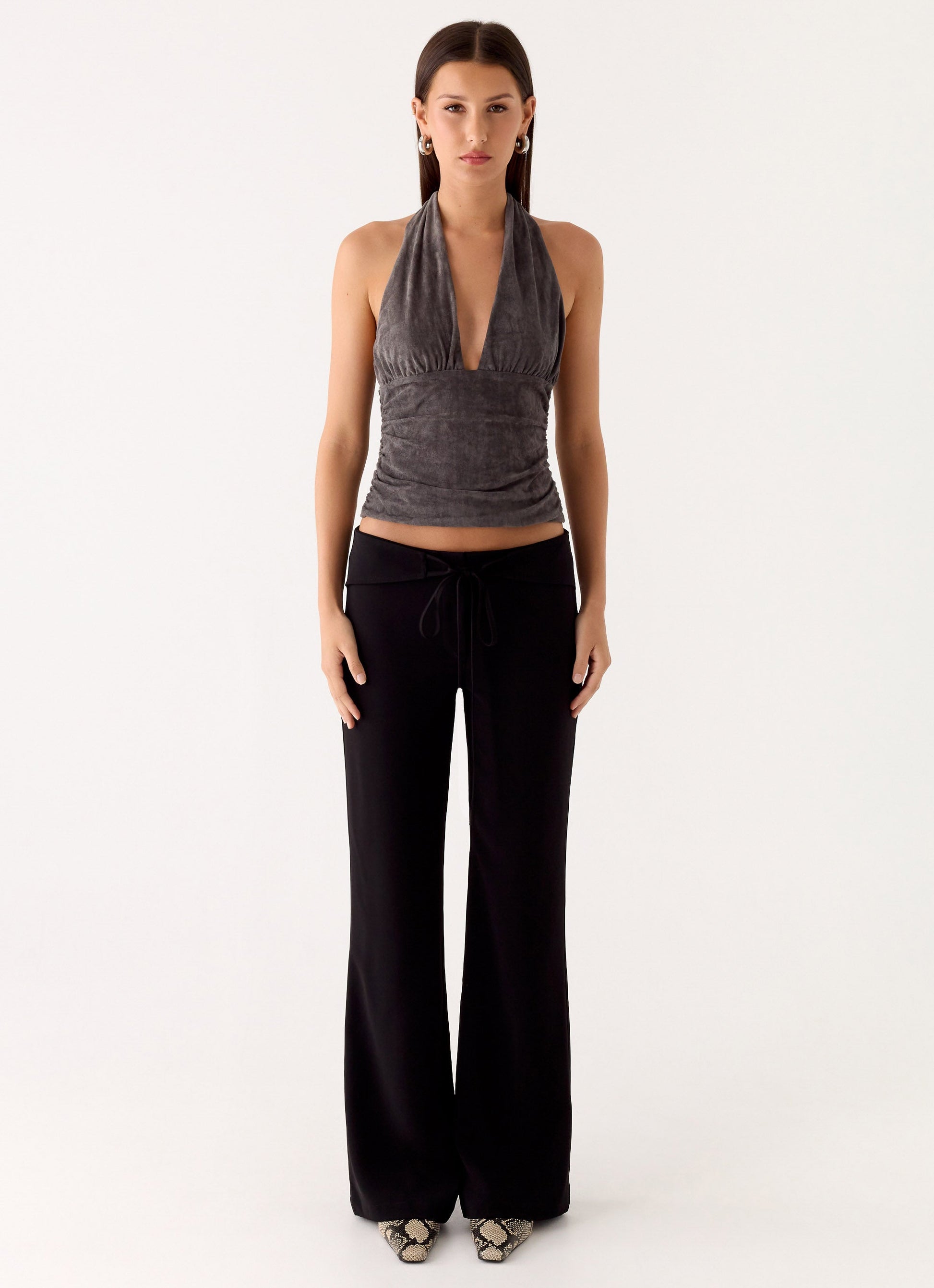 Aylssa Halter Top - Ash