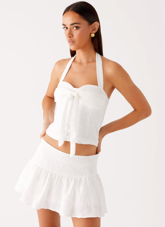 Brissy Halterneck Top - White