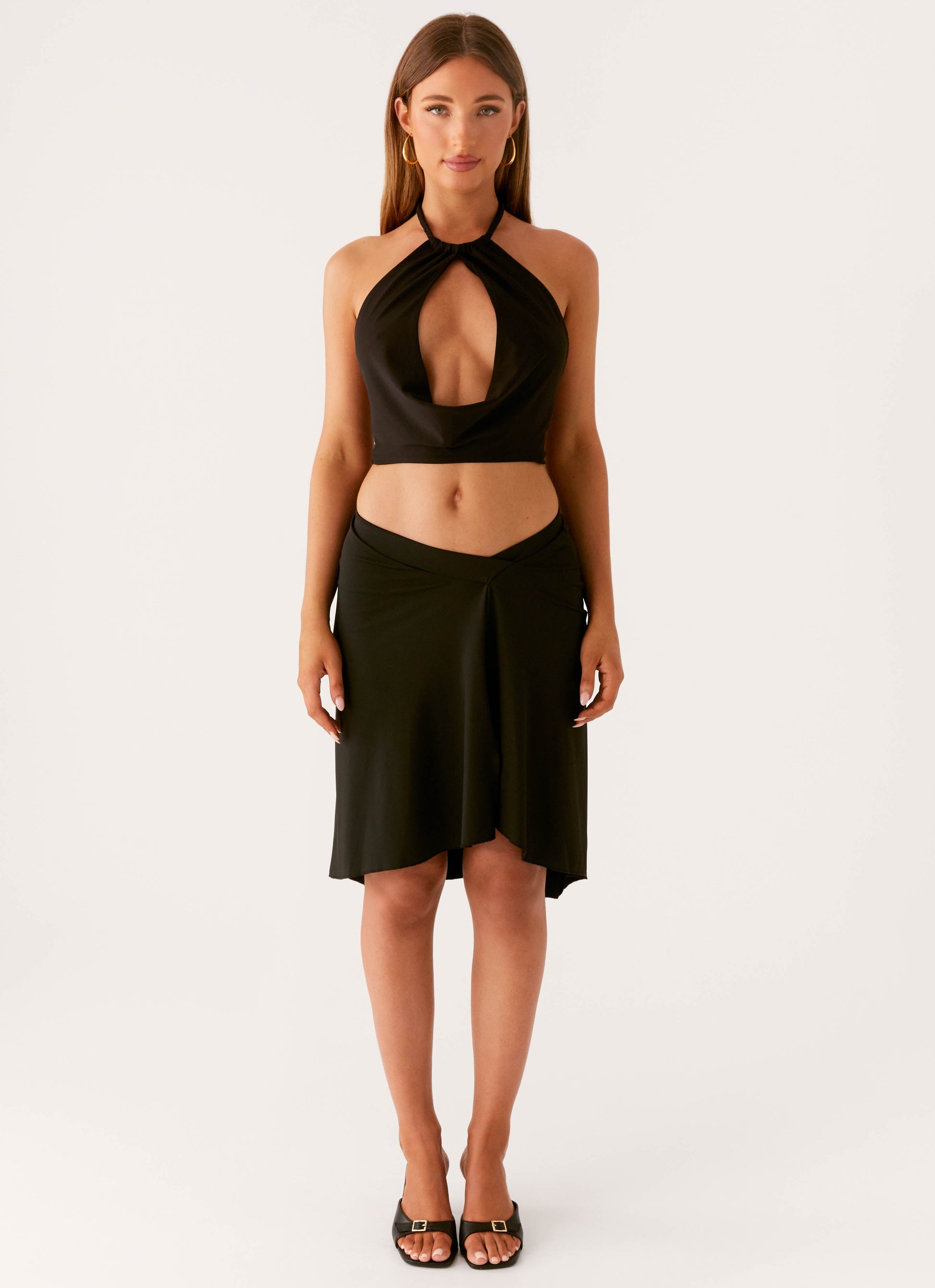 Calisa Cowl Top - Black