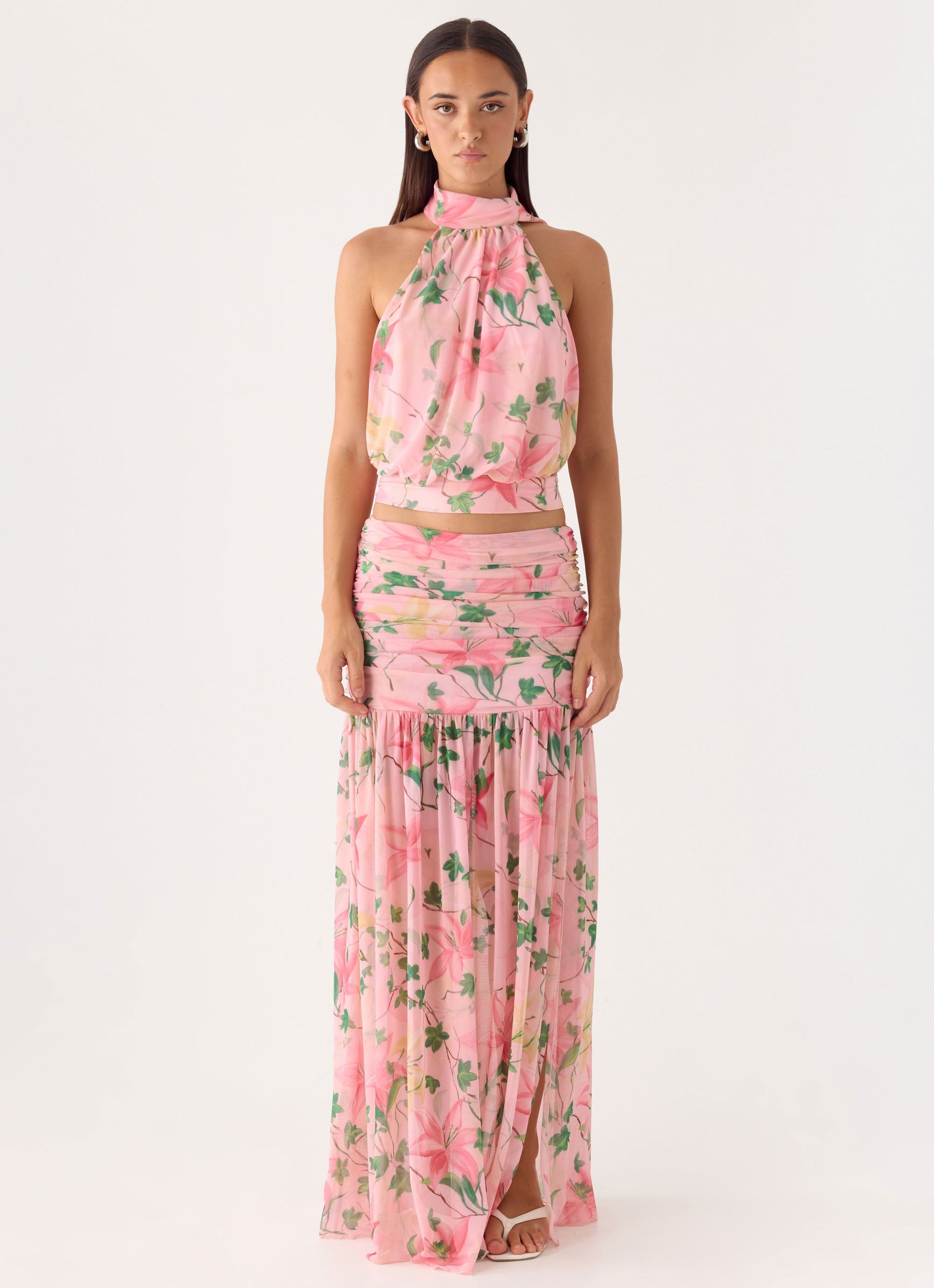 Cantrall Halter Top - Blooming Spring