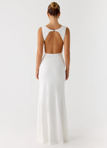 Cherry Sky Maxi Dress - White
