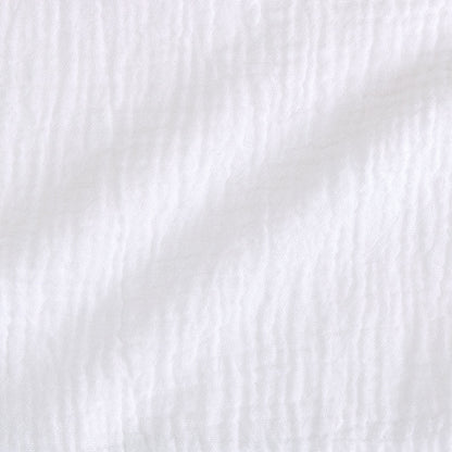 White Cotton Crinkle Romper