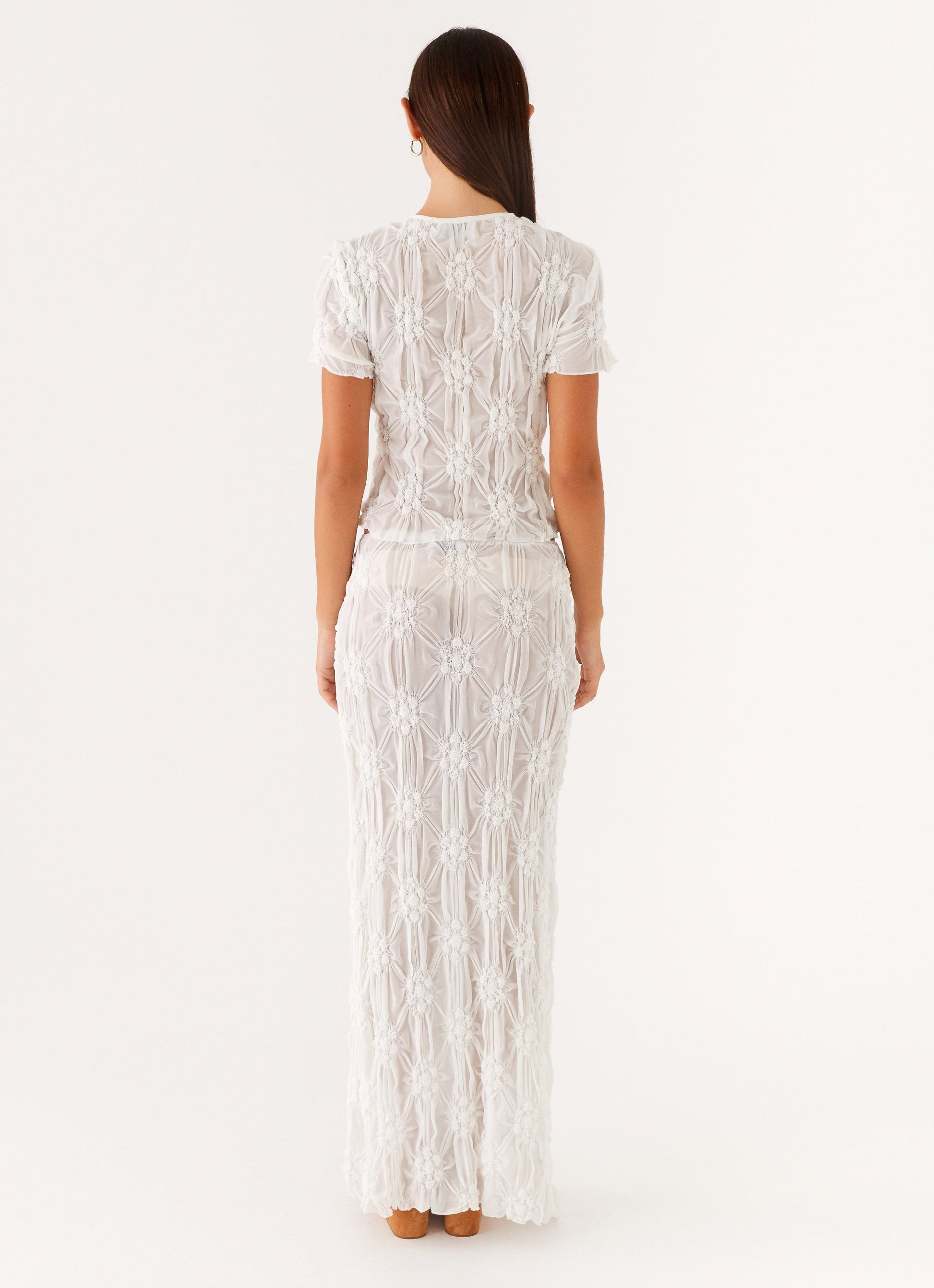 Effortlessly Low Rise Maxi Skirt - Ivory
