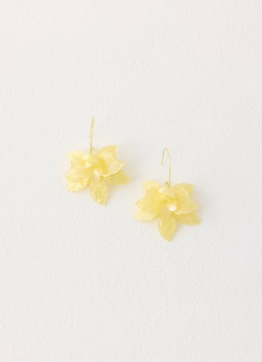 Frosted Citrus Earrings - Gold